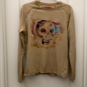 Fcuk jeans skull long sleeve tee